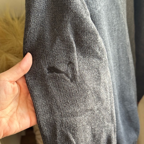 Puma Ferrari Men Charcoal Zip-Up Sweater | Large - Picture 7 of 13